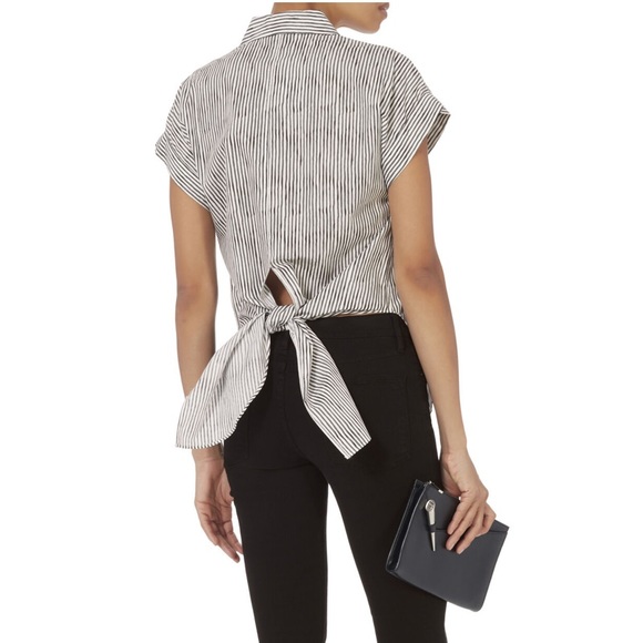 NWOT Rag & Bone Ara Tie Back Stripe Shirt - Picture 2 of 8